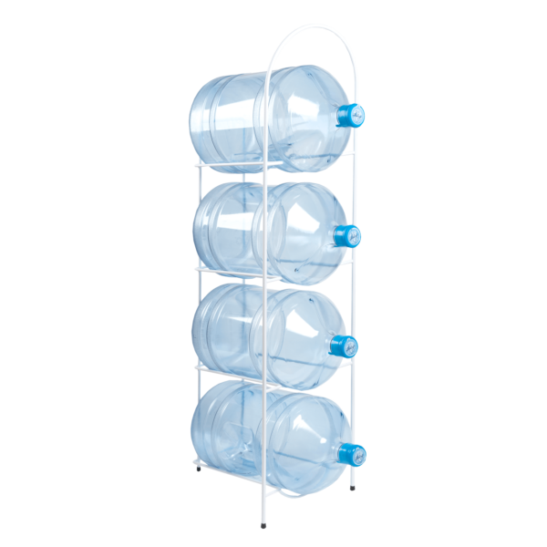 expositor para botellas de agua retornables